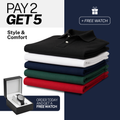KIT POLO SHIRTS [PAY 2 GET 5] + WATCH