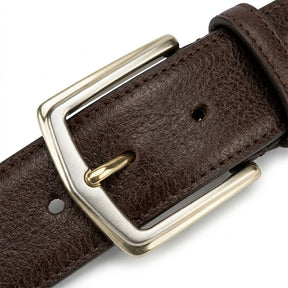 Hand-Stitched Grain Leather Belt